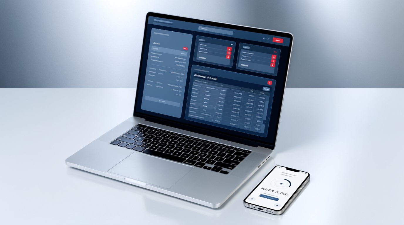 Client portal on laptop and phone
